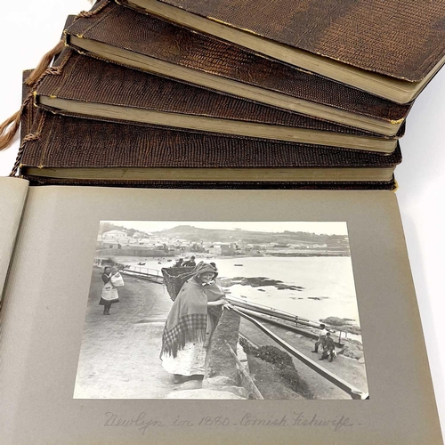 19 - Gibsons of Scilly, six albums of high quality original photographic prints. The matching set of hard... 