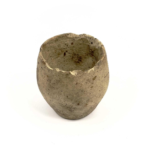 190 - An original old-time Cornish clay crucible. Height 6.25cm. This large collection of Cornish tin ingo... 