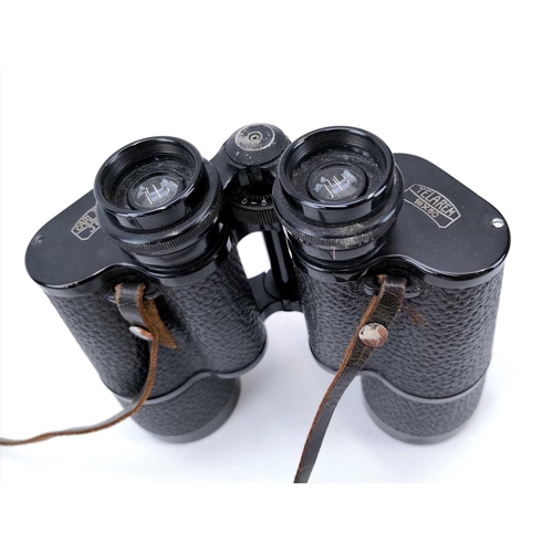 20 - Carl Zeiss Jena Telarem 18x 50 binoculars. Circa 1930s with three colour filters, original leather c... 