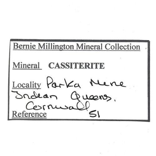 204 - Two cut specimens of Parka Mine (Indian Queens) tin ore. 13cm x 9.5cm x 2cm and 13.5cm x 7cm x 1.5cm... 