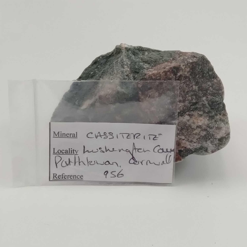 208 - A large broken alluvial cassiterite pebble, from Wheal Lushington. Rare location. 9.5cm x 7cm x 7cm ... 