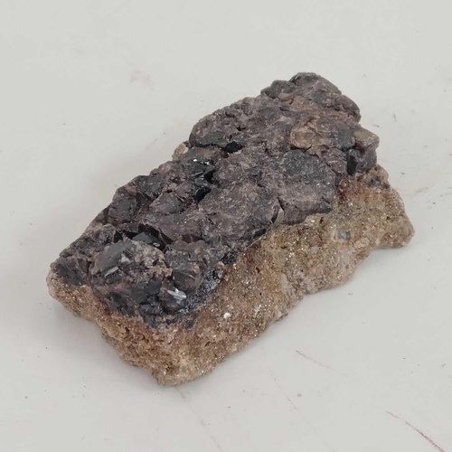 214 - Rare location tin: Six pieces of Cligga mine tin ore. Together with a piece of tin metal from Cligga... 