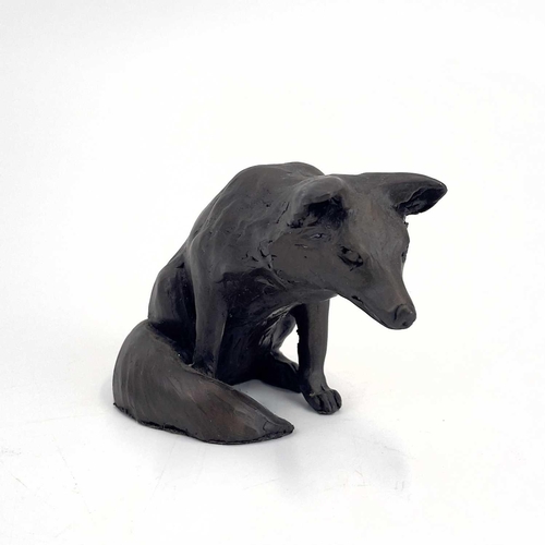 225 - A Suzie Marsh bronzed sculpture of a cat, 'Maxim'. Height 22.5cm, together with four Joanna Martins ... 