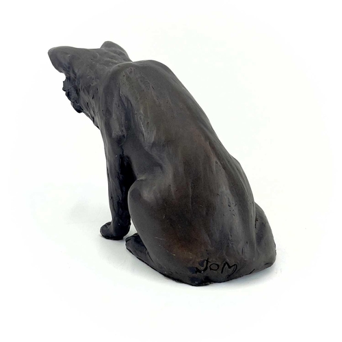 225 - A Suzie Marsh bronzed sculpture of a cat, 'Maxim'. Height 22.5cm, together with four Joanna Martins ... 