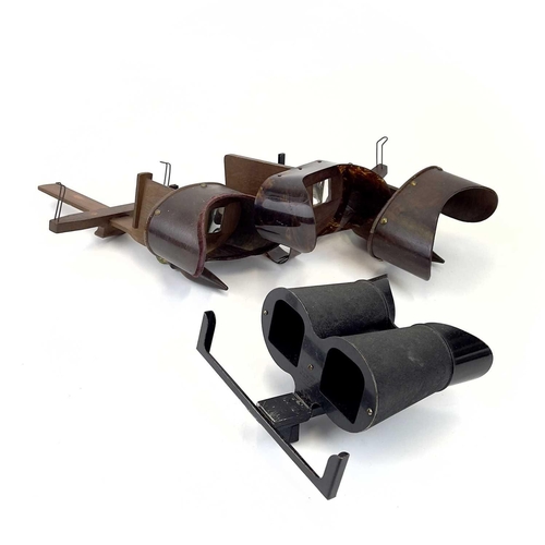 239 - A Keystone View Co metal stereoscope viewer. Together with three other early 20th century stereoscop... 