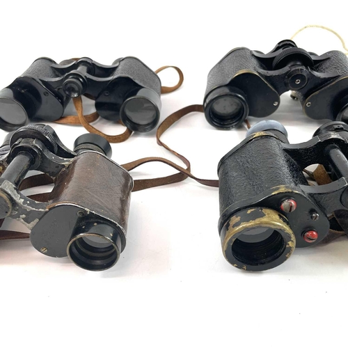 240 - A pair of Bausch & Lomb military stereo binoculars 6 x 30. Together with a pair of Ross London Stepn... 