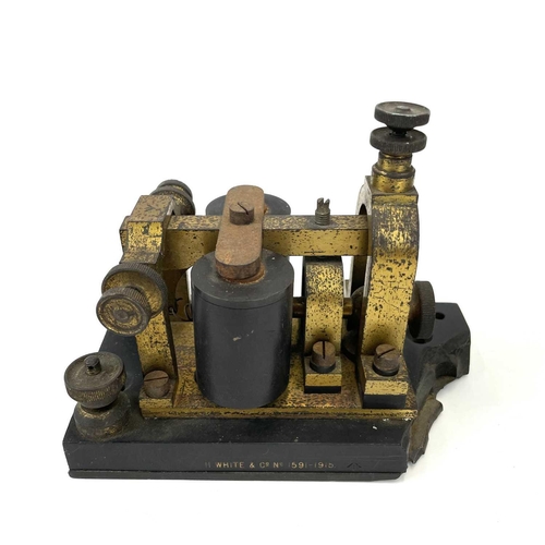 271 - A brass Unipivot galvanometer by Robert William Paul. Together with another galvanometer and a WWI r... 