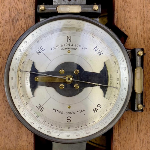 280 - A late 19th century Henderson's miners dial made by E.T Newton & Son Ltd Camborne. With fitted box a... 