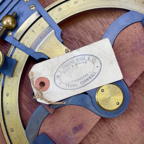 280 - A late 19th century Henderson's miners dial made by E.T Newton & Son Ltd Camborne. With fitted box a... 