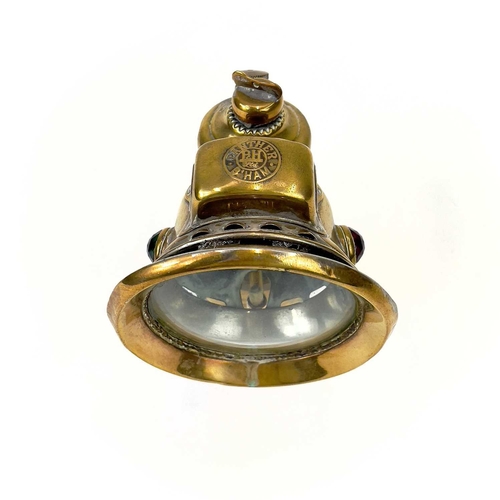 287 - An early 20th century brass bicycle lantern by Panther P&H Birmingham. Height 15cm.