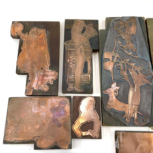 302 - Norman PETT copper printing blocks of 'Jane' (Chrystabel Leighton-Porter) A set of three copper hand... 