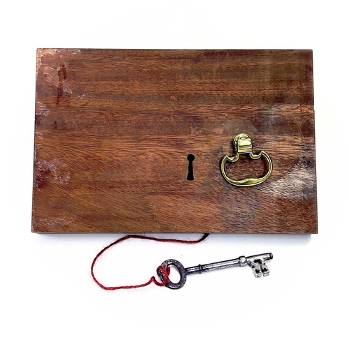 33 - A Georgian brass door lock. With original handles and key, width of lock 17.5cm.