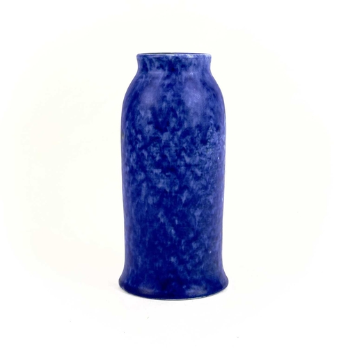 456 - A Ruskin mottled blue glazed vase. Impressed mark, height 22.5cm.