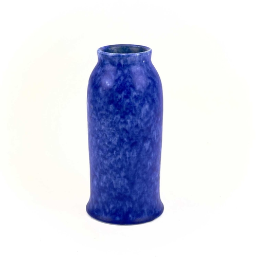 456 - A Ruskin mottled blue glazed vase. Impressed mark, height 22.5cm.