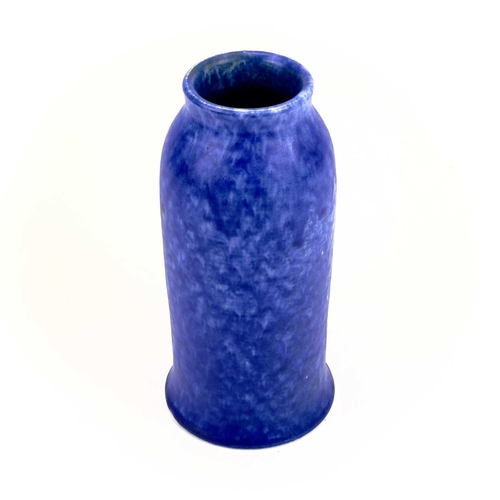 456 - A Ruskin mottled blue glazed vase. Impressed mark, height 22.5cm.