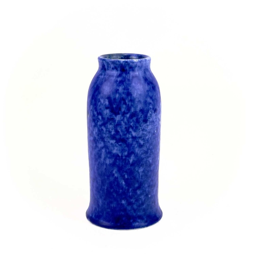 456 - A Ruskin mottled blue glazed vase. Impressed mark, height 22.5cm.