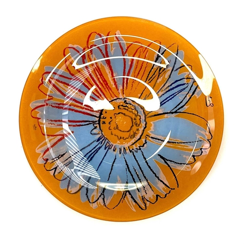 512 - An Andy Warhol for Rosenthal Studio Line 'Daisy' design glass charger. Diameter: 33cm