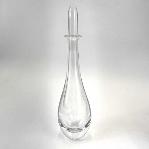 545 - A collection of mid century art glass. Including Orrefors vase and decanter, largest 36cm. (4)