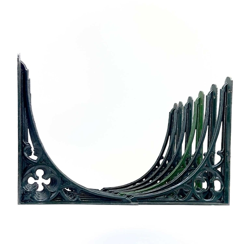 55 - A group of ten Victorian style cast iron wall brackets. 20th century, each 30X25.5cm.