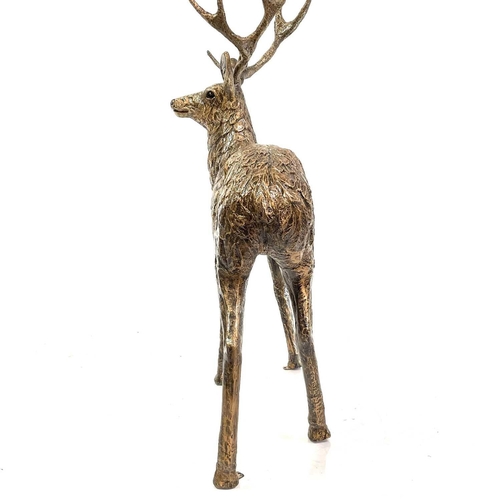 602 - A Large resin figure of a stag. Height 149cm.