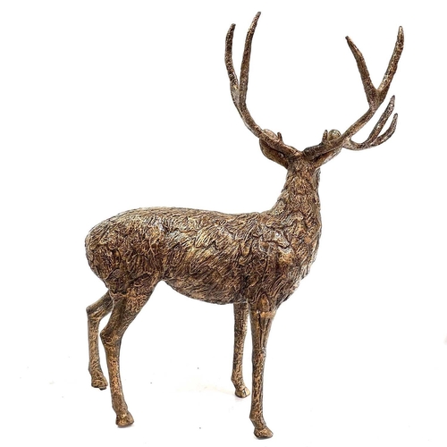 602 - A Large resin figure of a stag. Height 149cm.