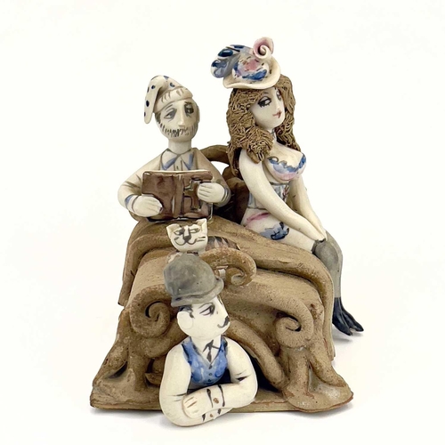 824 - Hilary BROCK (1933). Five humorous studio pottery figurines, previously sold in The New Craftsman Ga... 