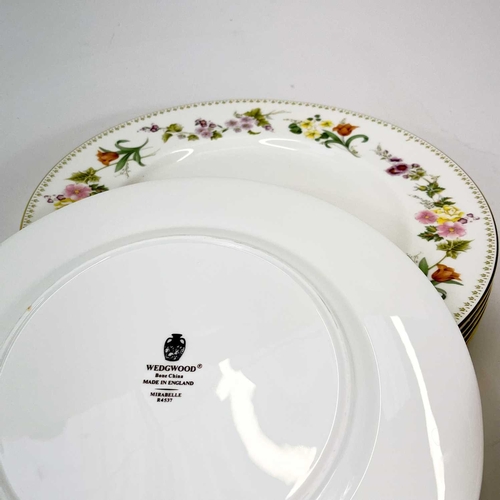 868 - Wedgwood 'Mirabelle' dinner, tea and coffee ware. Six place settings, comprising six dinner plates, ... 