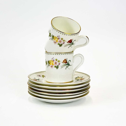 868 - Wedgwood 'Mirabelle' dinner, tea and coffee ware. Six place settings, comprising six dinner plates, ... 