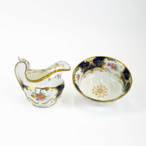 879 - A Coalport porcelain batwing part tea service. Comprising: two square cake plates, milk jug, sugar b... 