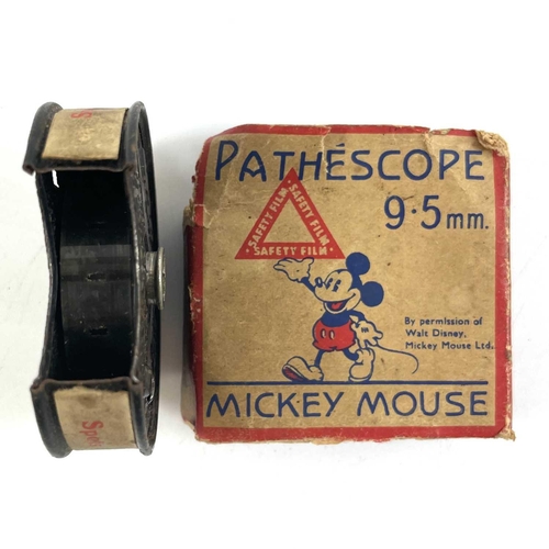 88 - A Stanley nickel folding compass, cased. Together with a cased pocket compass, a Mickey Mouse 9.5mm ... 