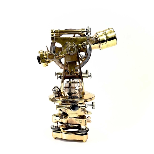 89 - A Cooke, Troughton & Simms bronze and brass transit theodolite. Mid 20th century, numbered VO13200, ... 