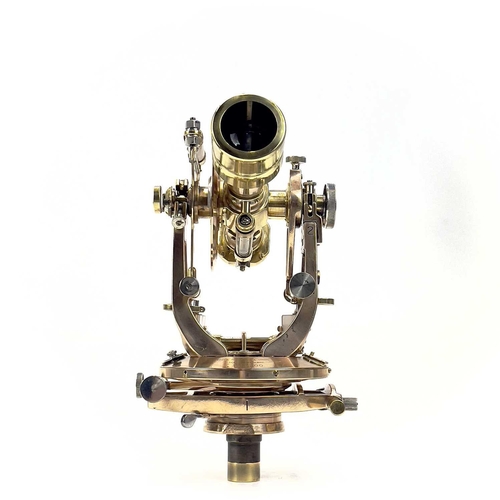 89 - A Cooke, Troughton & Simms bronze and brass transit theodolite. Mid 20th century, numbered VO13200, ... 