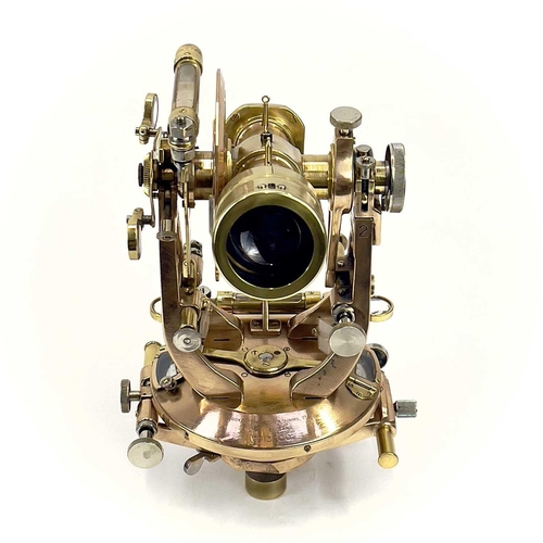 89 - A Cooke, Troughton & Simms bronze and brass transit theodolite. Mid 20th century, numbered VO13200, ... 