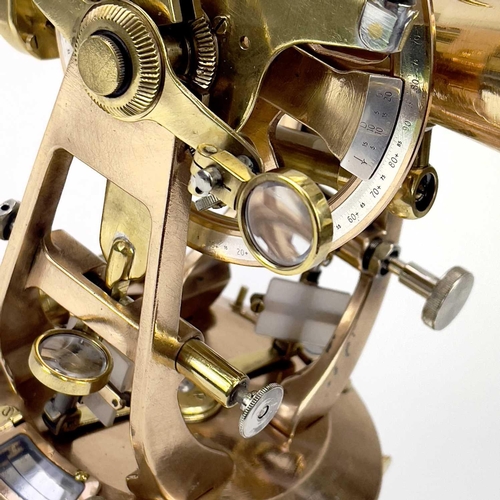 89 - A Cooke, Troughton & Simms bronze and brass transit theodolite. Mid 20th century, numbered VO13200, ... 