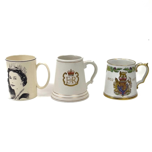 914 - A Queen Elizabeth II coronation loving cup by Brentleigh ware. Height 9.5cm, together with another s... 