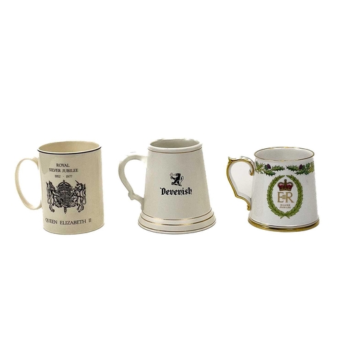 914 - A Queen Elizabeth II coronation loving cup by Brentleigh ware. Height 9.5cm, together with another s... 