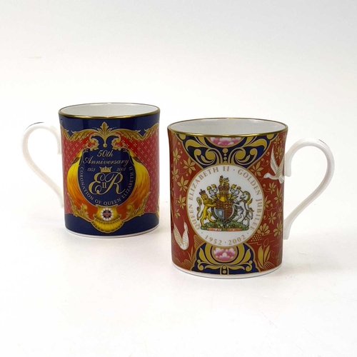 914 - A Queen Elizabeth II coronation loving cup by Brentleigh ware. Height 9.5cm, together with another s... 