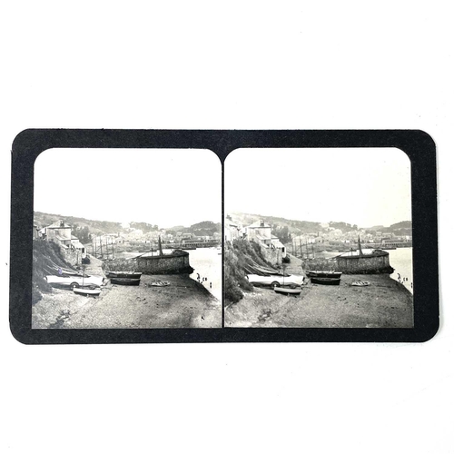 92 - A collection of various stereoscope cards. Including views of West Cornwall, colour tinted cards and... 