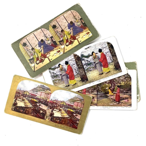 92 - A collection of various stereoscope cards. Including views of West Cornwall, colour tinted cards and... 