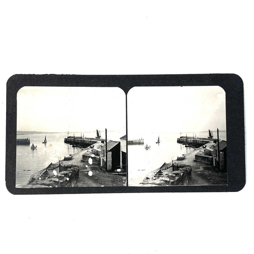 92 - A collection of various stereoscope cards. Including views of West Cornwall, colour tinted cards and... 