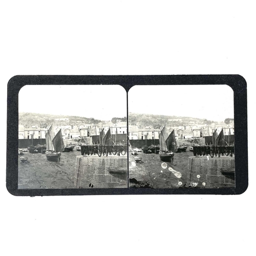 92 - A collection of various stereoscope cards. Including views of West Cornwall, colour tinted cards and... 