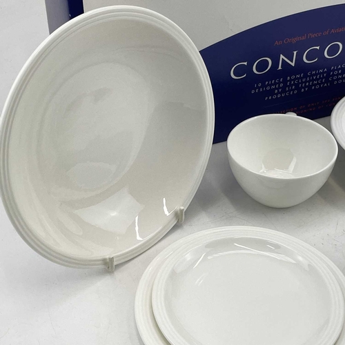 931 - A Royal Doulton porcelain ten piece dining set designed by Conran for British Airways Concorde Limit... 