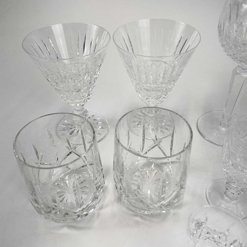 942 - A pair of Waterford Crystal tall stem goblets. Together with other Waterford Crystal and Crystal gla... 