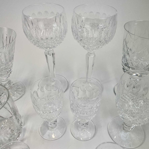 942 - A pair of Waterford Crystal tall stem goblets. Together with other Waterford Crystal and Crystal gla... 