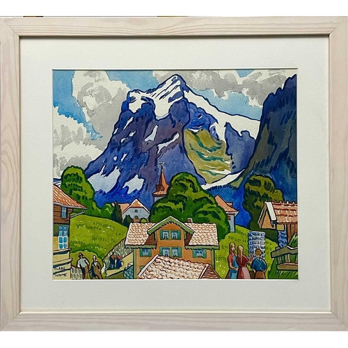 102 - Clare WHITE (1903-1997) A Day in Grindelwald Watercolour, signed, 35 x 40.5cm. St Ives artist Clare ... 