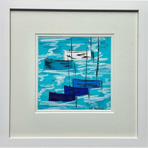 125 - Stephen FELSTEAD (1957) Turquoise, St. Ives Pastel on paper, signed, further signed, inscribed and d... 