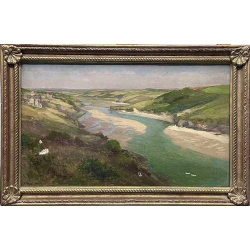 176 - Arthur Wilde PARSONS (1854-1931) The Gannel Estuary, Crantock Oil on canvas, signed, labled to verso... 