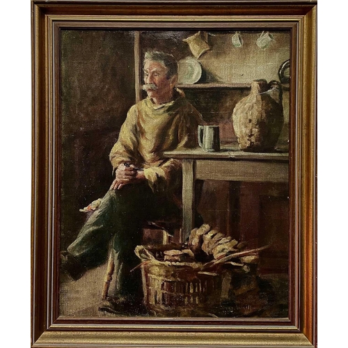 184 - Dora JOHNS (1908-1985) Portrait Oil on canvas, signed (Dora White) and indistinctly dated 1930?, 50 ... 