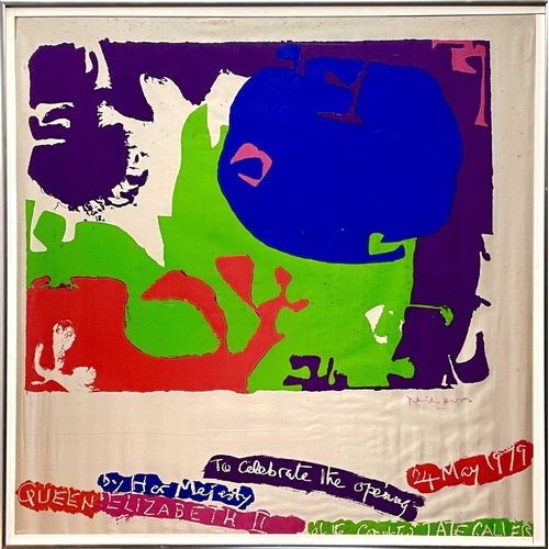 200 - Patrick HERON (1920-1999) A silk scarf, 1979 'To celebrate the opening by Her Majesty Queen Elizabet... 