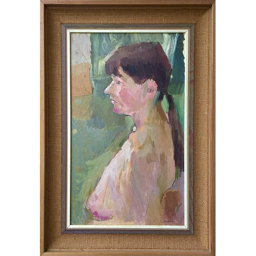 253 - William TUDOR (1920-1990) Head and Shoulders Oil on board, signed, 50 x 29cm. William Tudor was the ... 